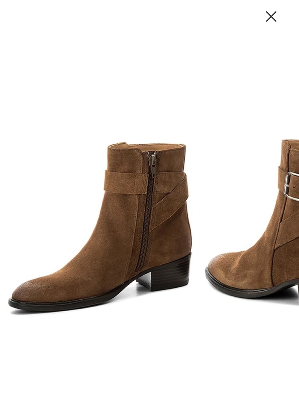 Vagabond Shoemakers Brown Suede Boots with Side Buckle